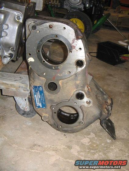 Transmission housing with blue data plate