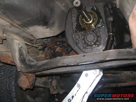 1978 Ford Bronco transmission with bearing exposed