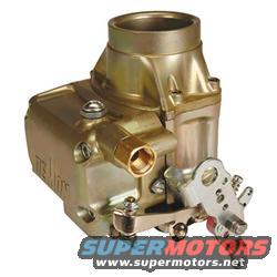 Gold carburetor with linkage and "SUPERMOTORS" logo