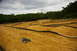 1986 Ford Bronco - Remote control cars race on a dirt track with a cloudy sky overhead.
