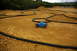 1986 Ford Bronco - A remote controlled car navigates a dirt track marked with black tubing.