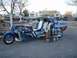 1978 Ford Mustang II - Custom trike a car body and multiple trophies displayed on a shelf.