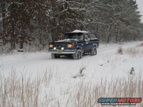 First snow fall of winter 09. Daughter & I having fun cruising down the trails of south Jersey. 