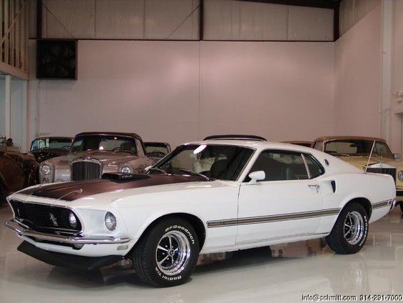 4047793.jpg Beautiful '69 Mustang Mach 1 428CJ on ebay for sale.  Pastel Gray (white).  Dream car