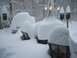 1971 Ford Ranchero - Outdoor furniture and bird feeders are buried under a heavy blanket of snow.