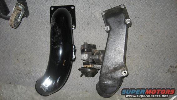 Black intake pipe and gray intake manifold with turbo actuator