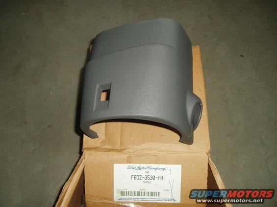 floor shift steering wheel shroud top.

this is the paint to match part number, its primed and ready for paint.

part number: F8OZ-3530-FA