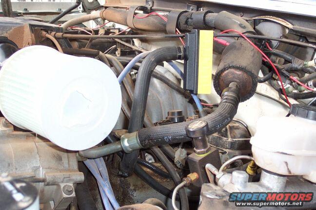 dcp_0084.jpg For the crankcase breather I used a Douche, er I mean Deutsh part # BF505 from Autozone.  Total cost of this swap was around $13