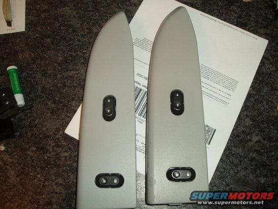 left is OEM ford painted and the right is factory stock (aged/tanned).

paint used was, Ford Part Number: PM-19M547-2003H (light flint)