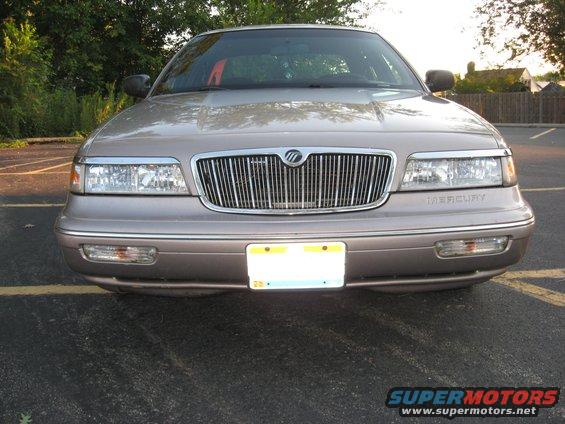 Tan 1995 Mercury Grand Marquis front view with chrome grille