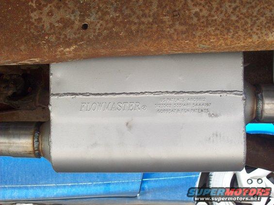 Flowmaster muffler with patent numbers