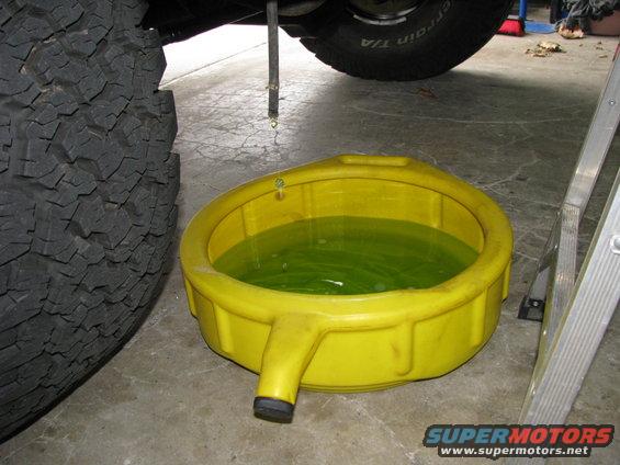 drain the coolant, nice and green
