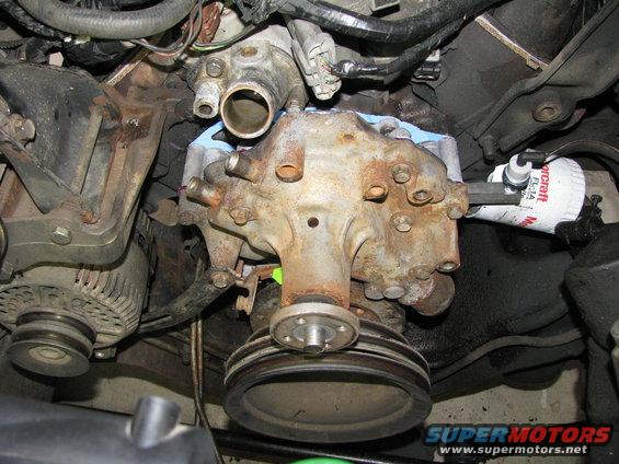 water pump installed and torqued down