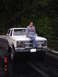 1984 Ford Bronco - girl friend posing on our first outting in the beast