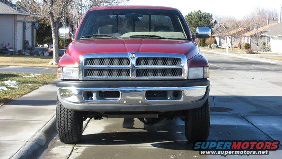 Red 1997 Dodge 2500 front view
