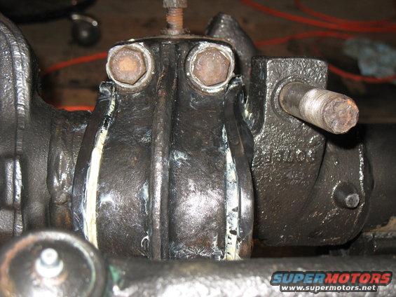 Differential housing with visible bolts and sealant