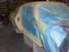 1971 Chevrolet Camaro - Car body undergoing preparation for painting, with masking in place.