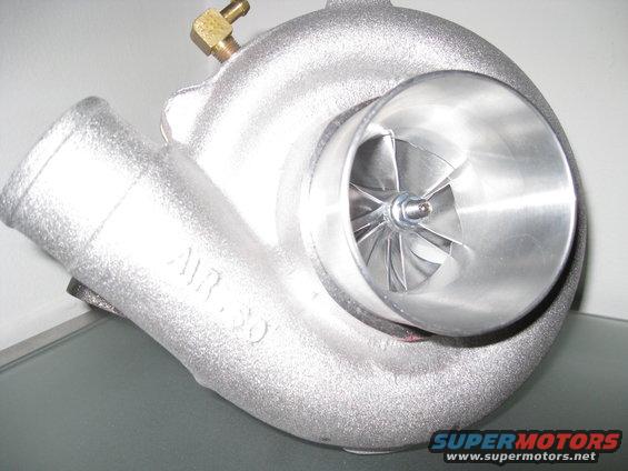 Turbocharger with "AIR 50" cast into housing