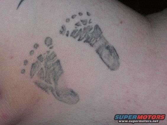 Tattoo of baby footprints