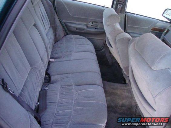 1993 Ford Crown Victoria interior, gray cloth seats, rear view
