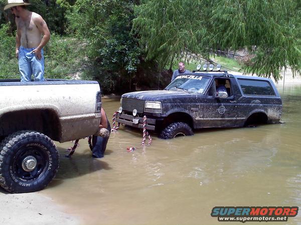 bronco-suck.jpg At Spring Creek, Both tires where under, and water was entering the back of the truck. 