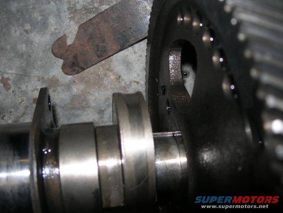 Camshaft and gear with tool