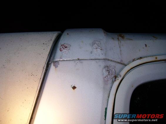 hillbilly drilled holes from a light bar -temporarily sealed with silicone