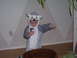 1991 Ford Bronco - A child dressed as a lemur stands indoors, holding a small object.