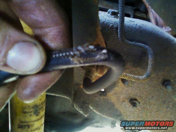 Brake Line (Driver%u2019s side) %u2013 cut 
