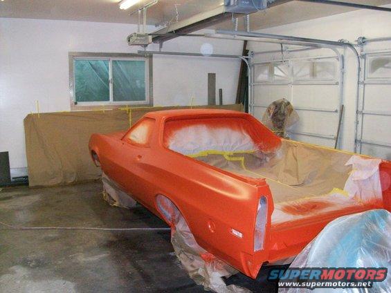 100_0422.jpg Day 8: then two coats of Omni MBC "Prophet Orange 61067" base coat (which is actually a Ford color.)