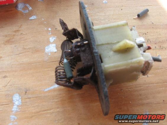 Old resistor, connections rusted on had to cut wires and by new wire harness
