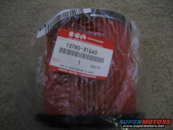 The new-and-improved Suzuki "HD" air filter. Part number 13780-31GA0.
