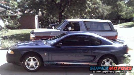 mustang.jpg I miss the 98' stang, was fun while we had it.  Gone due to Mom wanting a Jeep instead cause the rwd mustang got her no where in the winter.