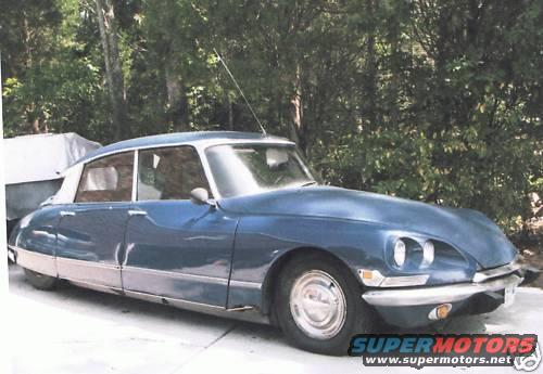 1968 Citroen DS sedan, blue with silver trim, parked outdoors