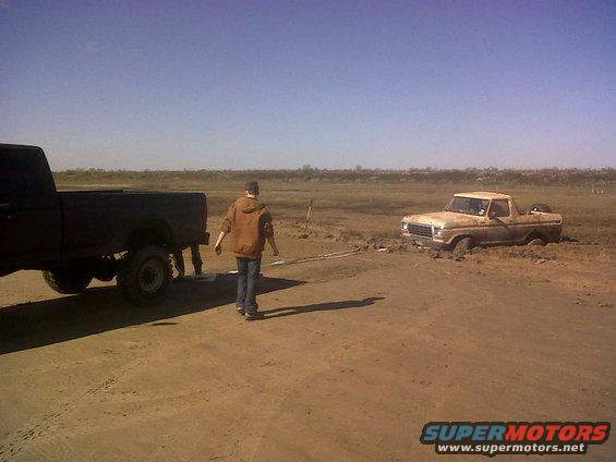 My Friend Hooking Up To Pull Me Out. ( At Brian Beach, Texas)