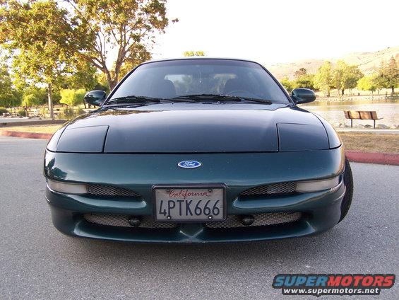 Green 1996 Ford Probe front view with California license plate 4PTK666