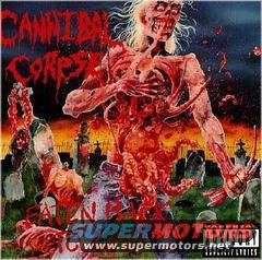 Album cover art with gore and cemetery imagery