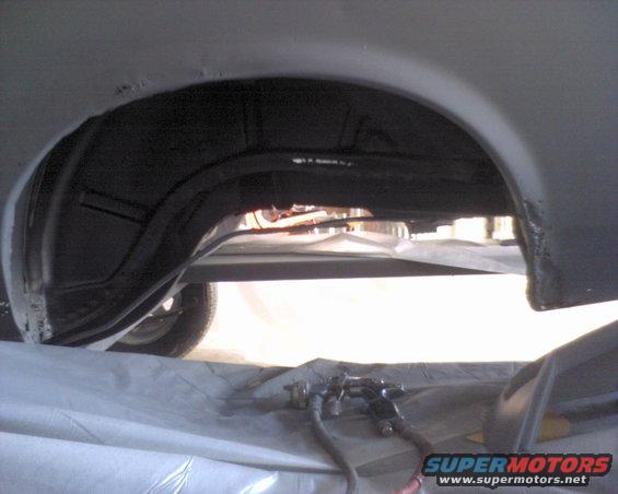 Driver's Quarter is pretty bad.  Rusty in the bottom areas.  Dented all the way up top.  It will be cut off and replaced.