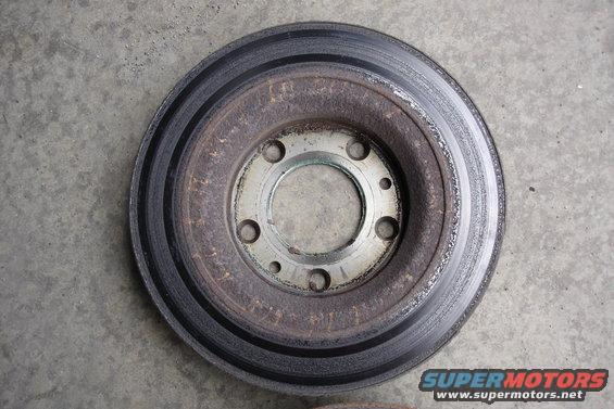 worn brake rotor with rust and scoring