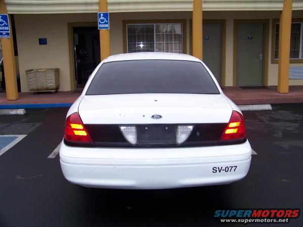 the rear of my crown vic 