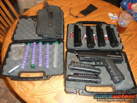 my full getup... 
Tiberius Tac 8.1
2 x Tac 8 mags
4 x Tac 8.1 First Strike Mags