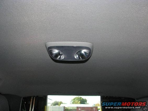 Interior overhead dome light with two bulbs