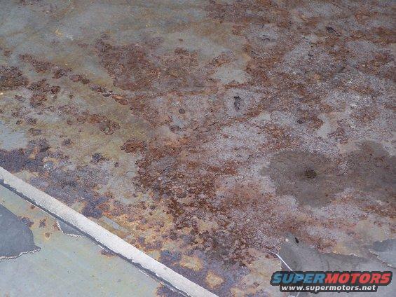 Close up of a few of the rust holes. 