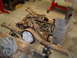 1984 Ford Bronco - Pile of stuff to be grit blasted! I hate to think how many hours I have spent blasting. Gone through about 150 ceramic tips!