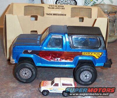 Just a couple of my diecast Broncos.  IME the larger one (TootsieToy) is somewhat rare