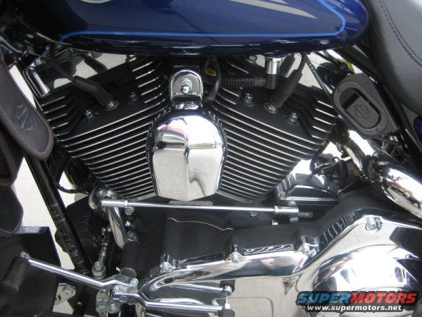 Harley-Davidson V-twin engine with chrome accents