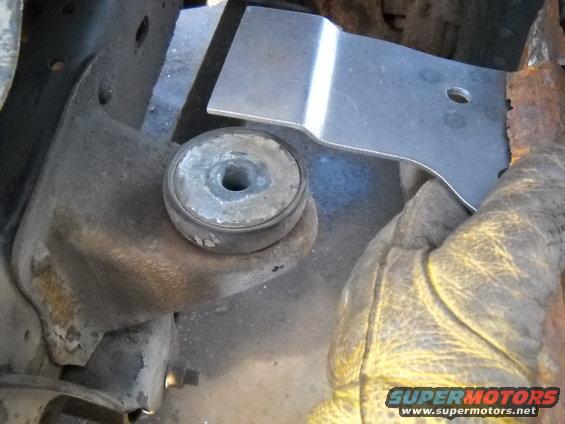 The next picture shows the front cab mount brackets. I just need to do some fabricating so they can come together. I'm going to use some new stock style 54 front cab mounts. I just need to extend and raise the 84 frame brackets.