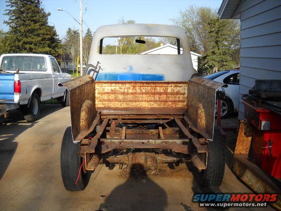 54-build--42010-094.jpg Here's a picture from the back. The front box wall is a few inches too low. But the width is close. I'm going to be building a subframe out of 2&quot; x 2&quot; steel tubing that will sit under the box. That will give me a solid platform for the box floor and will make it easier to mount the box.