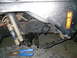 1984 Ford Bronco II - Close-up of the rear suspension and tire on a 1984 Ford Bronco II, showing aftermarket shocks.