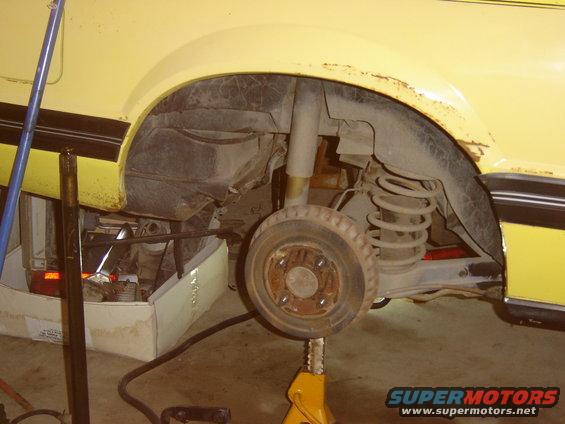 this is the before photo of the factory junk on passenger rear. doing a brake swap